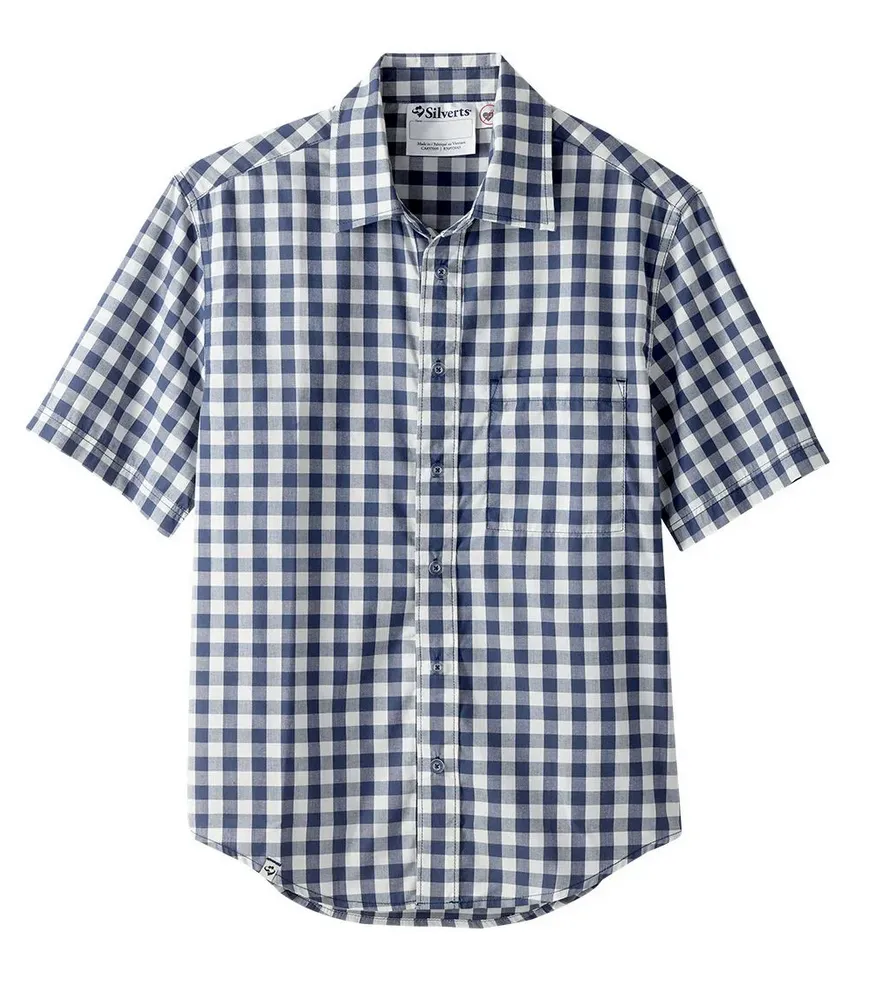 Men's Magnetic Buttons Shirt With Short Sleeves