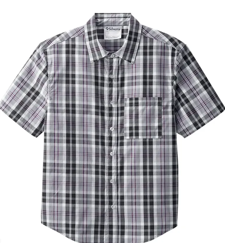 Men's Magnetic Buttons Shirt With Short Sleeves
