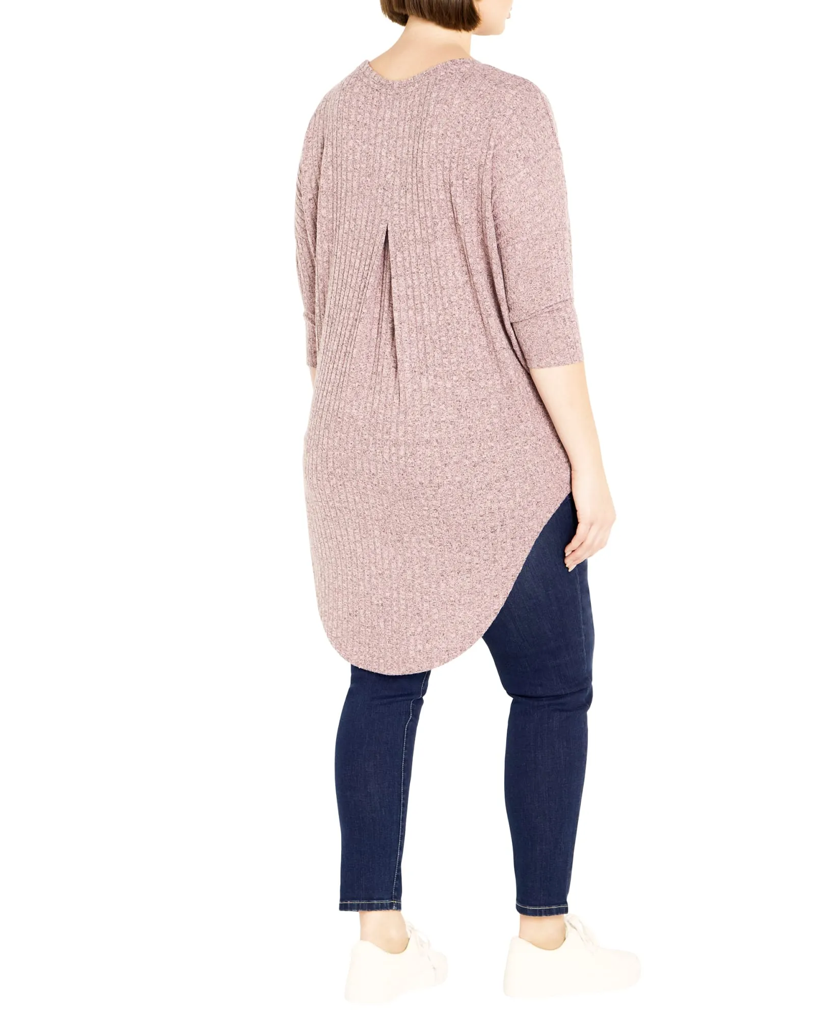 Mia Ribbed Hacci Tunic | Blush