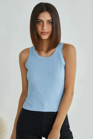 OL Round Neck Rib Tank Top