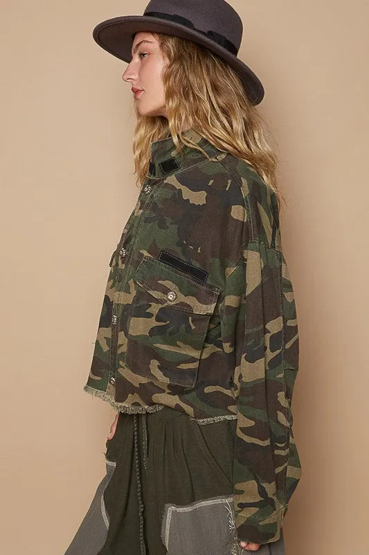 Oversized Semi Cropped Camo Jacket 1