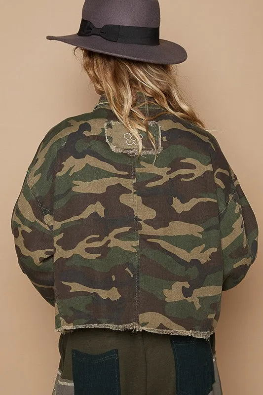 Oversized Semi Cropped Camo Jacket 1