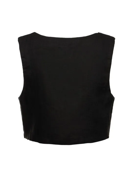 POSSE   Alice linen crop top 