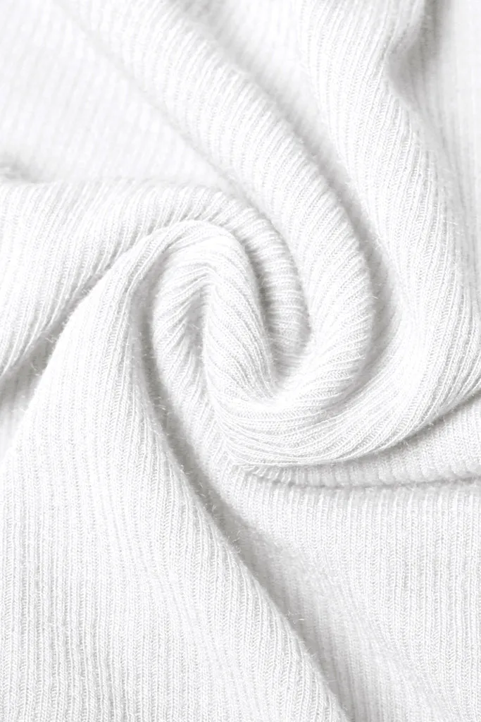 Sleeveless V Neck Casual Ribbed Knit Cami Crop Top