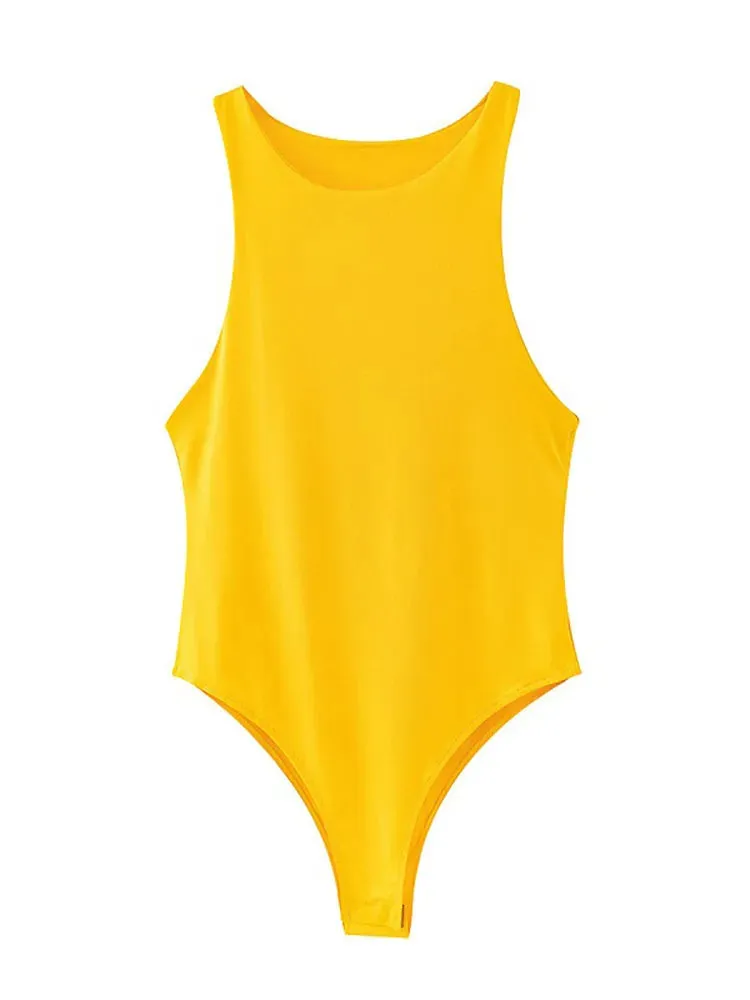 Solid bodysuits female slim casual bodysuit club short playsuits