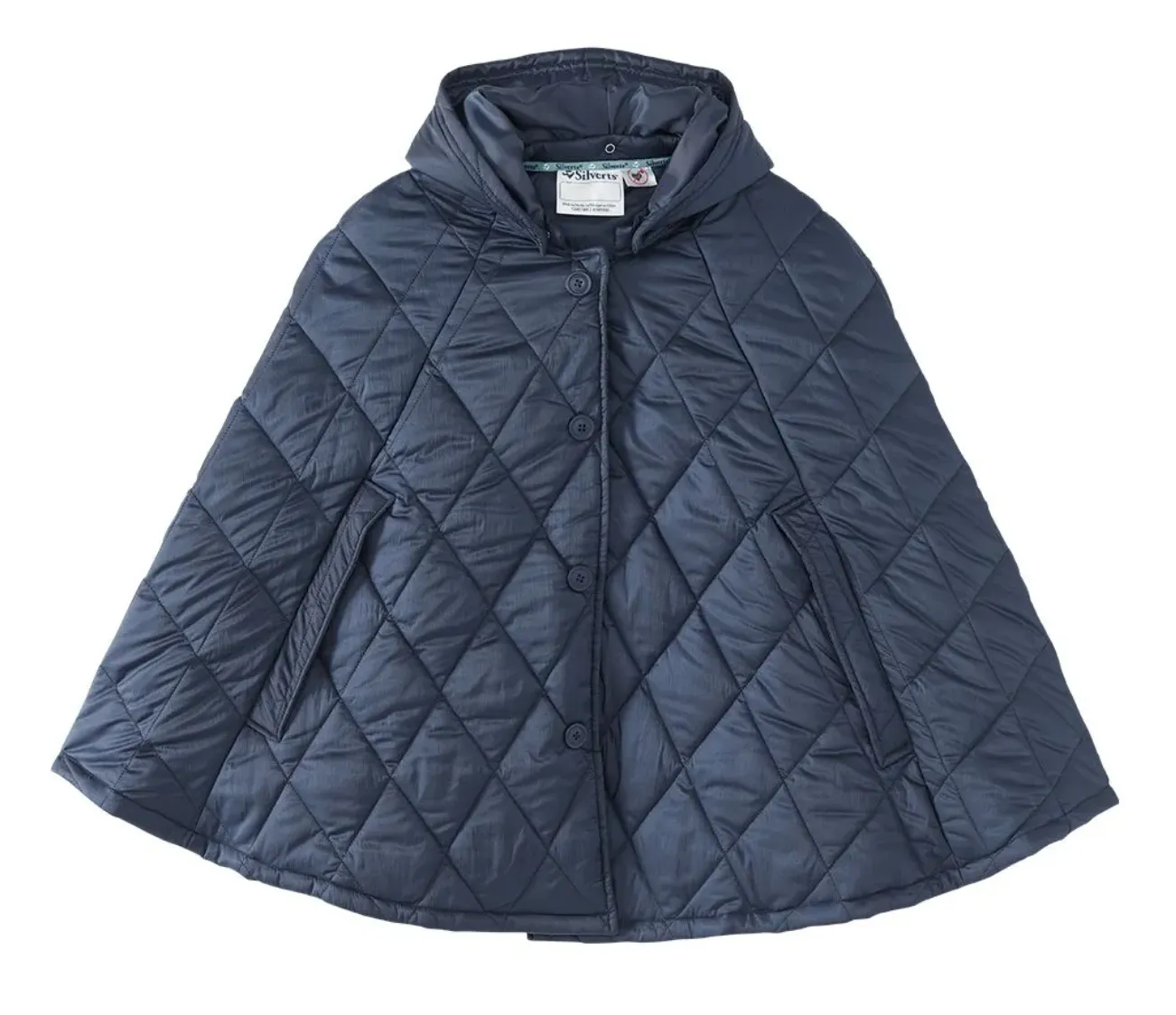 Women's Magnetic Front Cape with Detachable Hood
