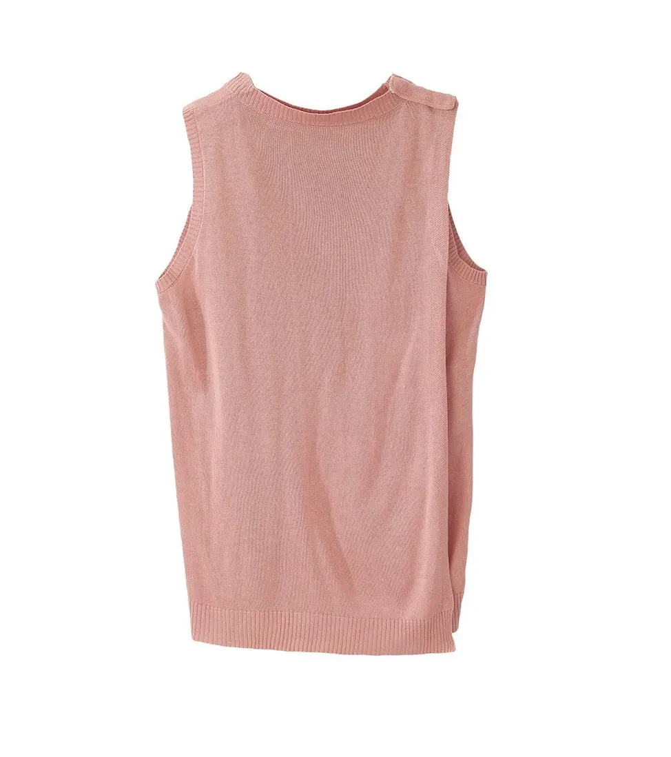 Women's Open Back Sweater Vest for Seniors