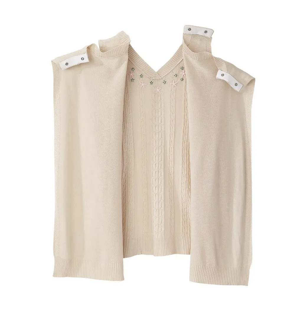 Women's Open Back Sweater Vest for Seniors