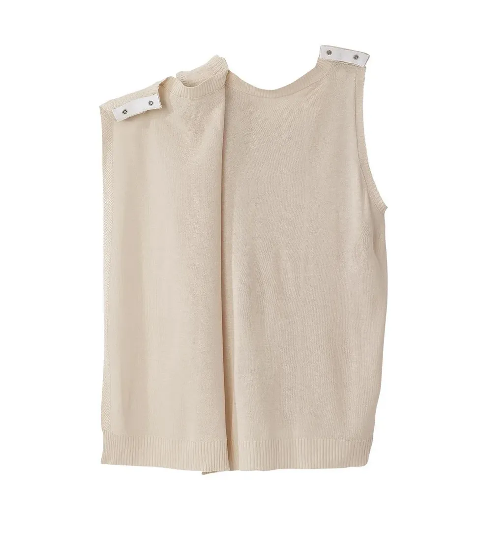 Women's Open Back Sweater Vest for Seniors