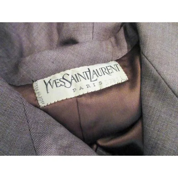 YVES SAINT LAURENT 1970s Brown Skirt Suit | Size 46