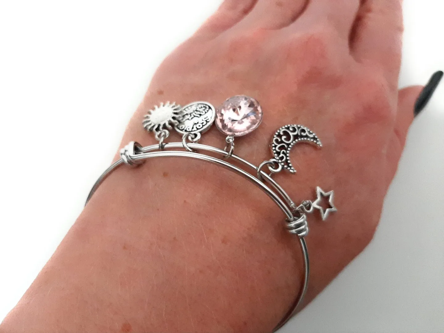 Zodiac Charm Expandable Bracelet - May Gemini (May 21-May 31)