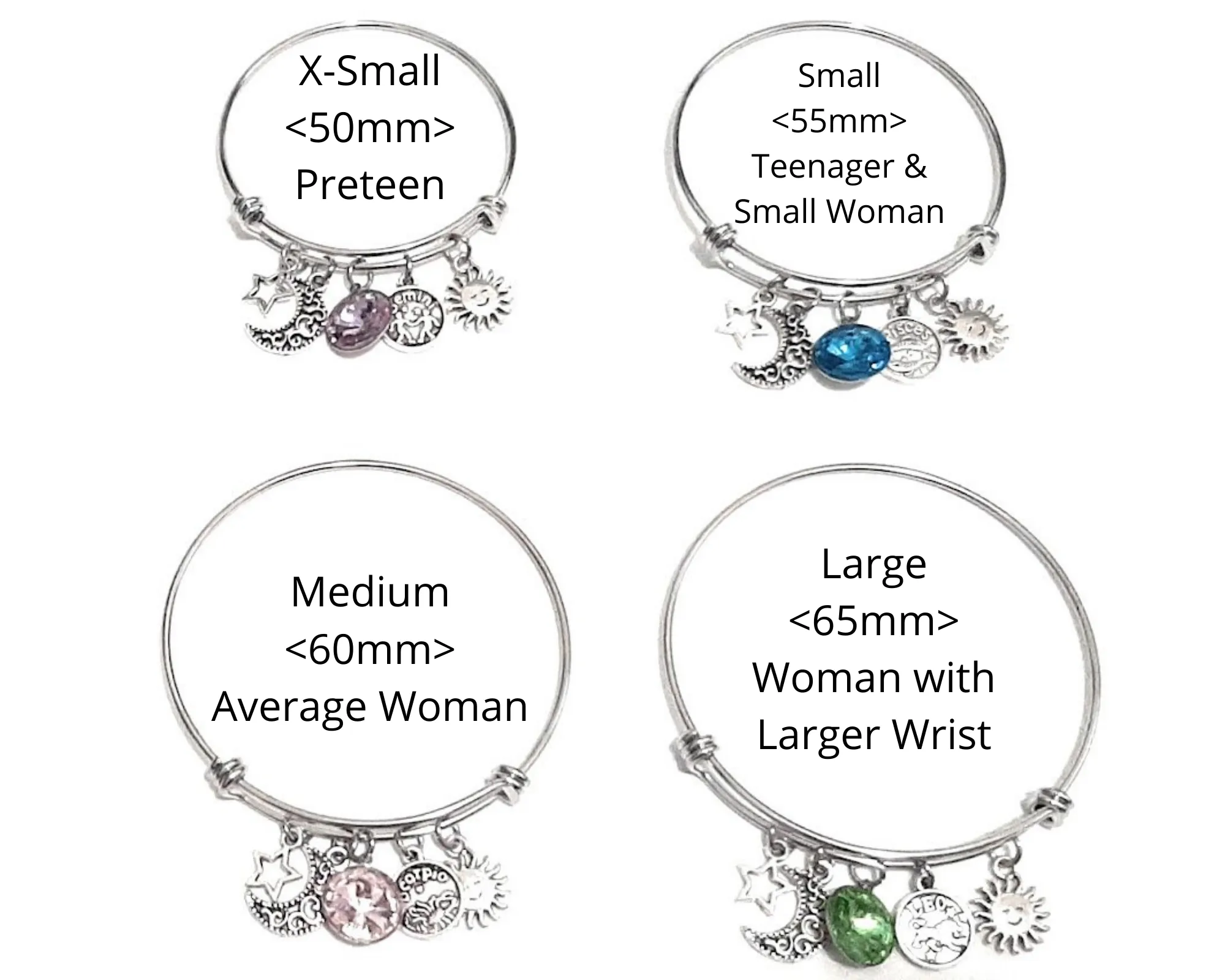 Zodiac Charm Expandable Bracelet - May Gemini (May 21-May 31)